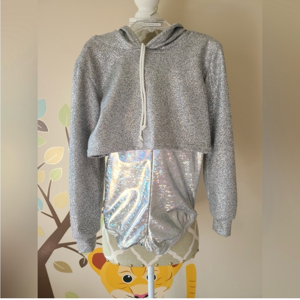 Sparkling Silver Kids Dance Costume